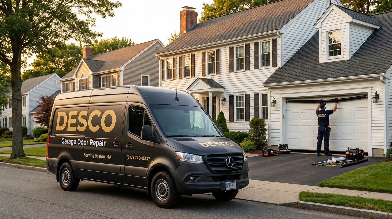 Desco Garage Door Repair service van and technician