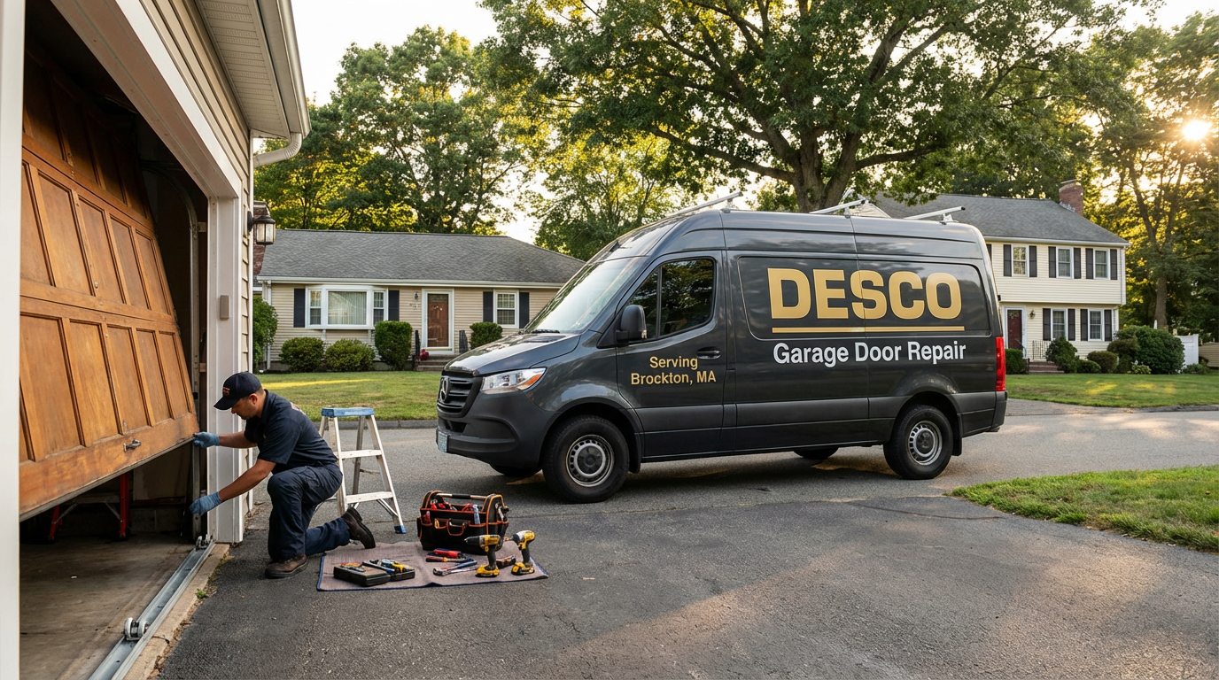 Desco Garage Door Repair service van and technician