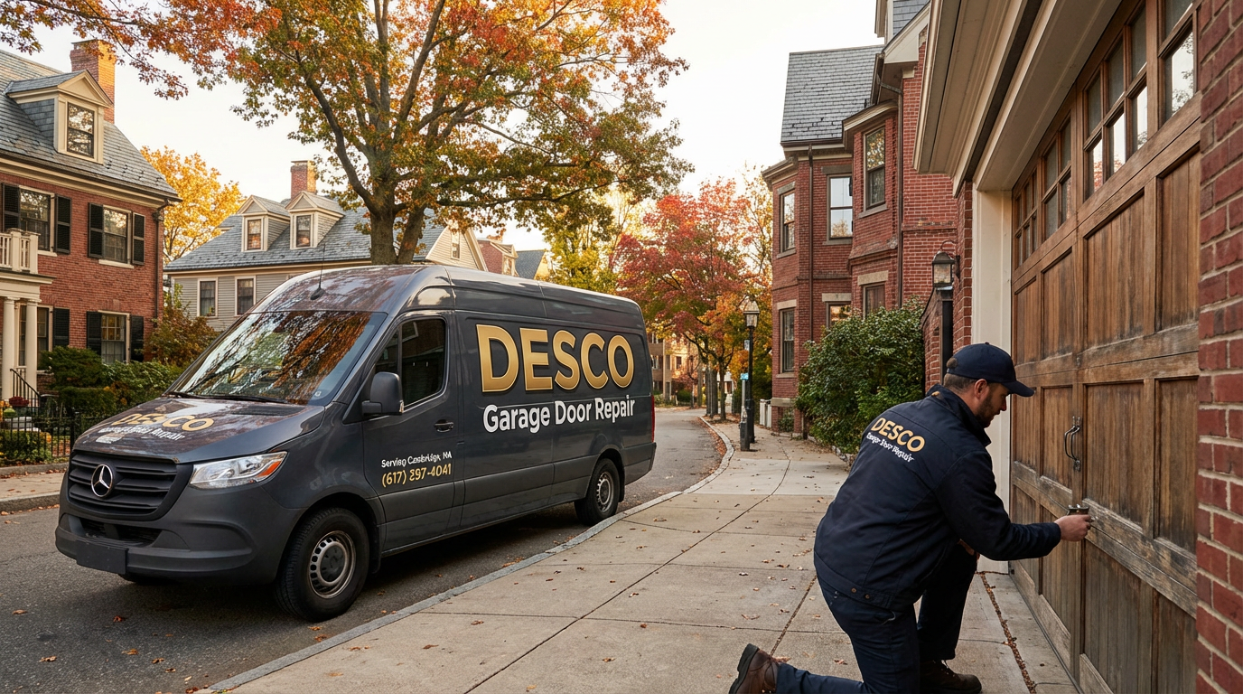 Desco Garage Door Repair service van and technician