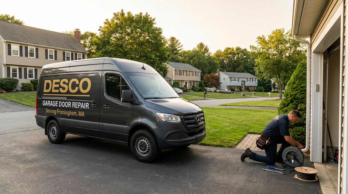Desco Garage Door Repair service van and technician