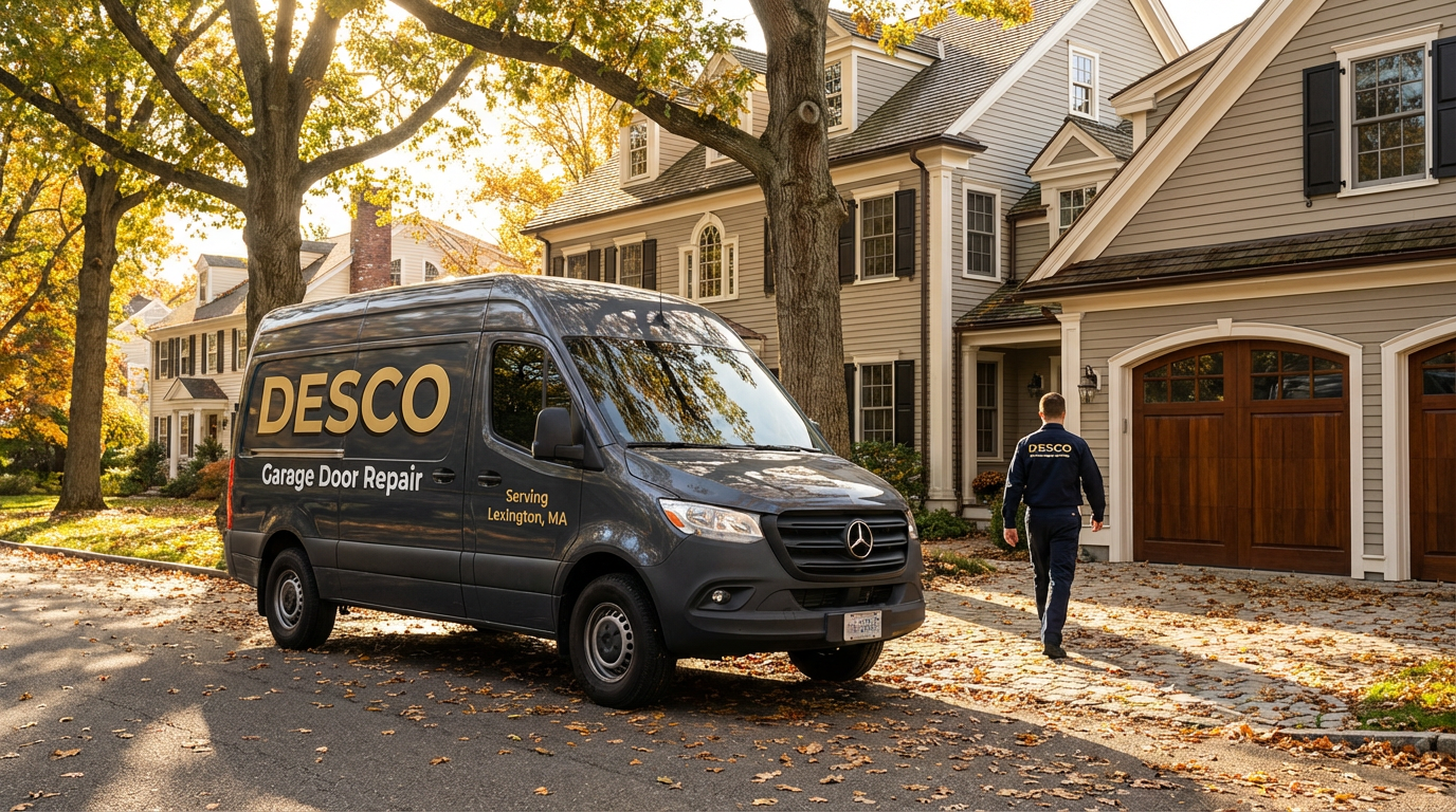 Desco Garage Door Repair service van and technician