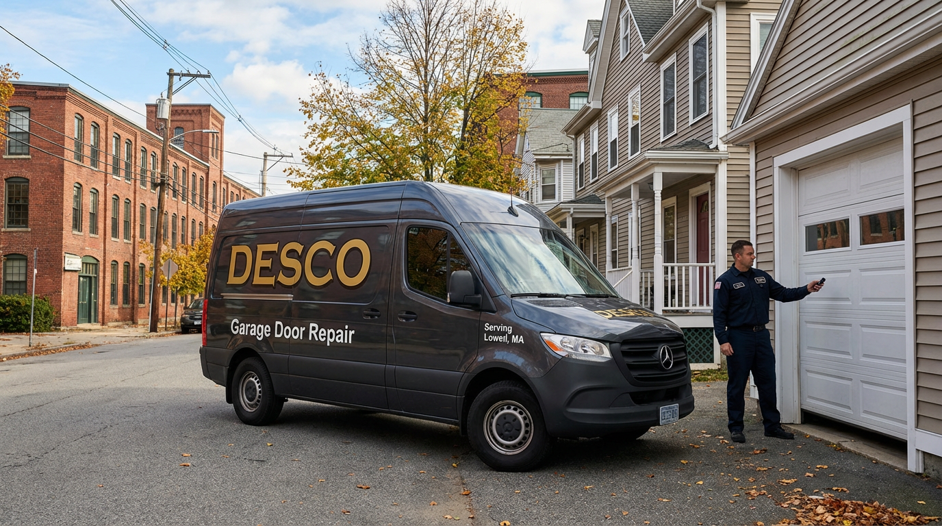 Desco Garage Door Repair service van and technician
