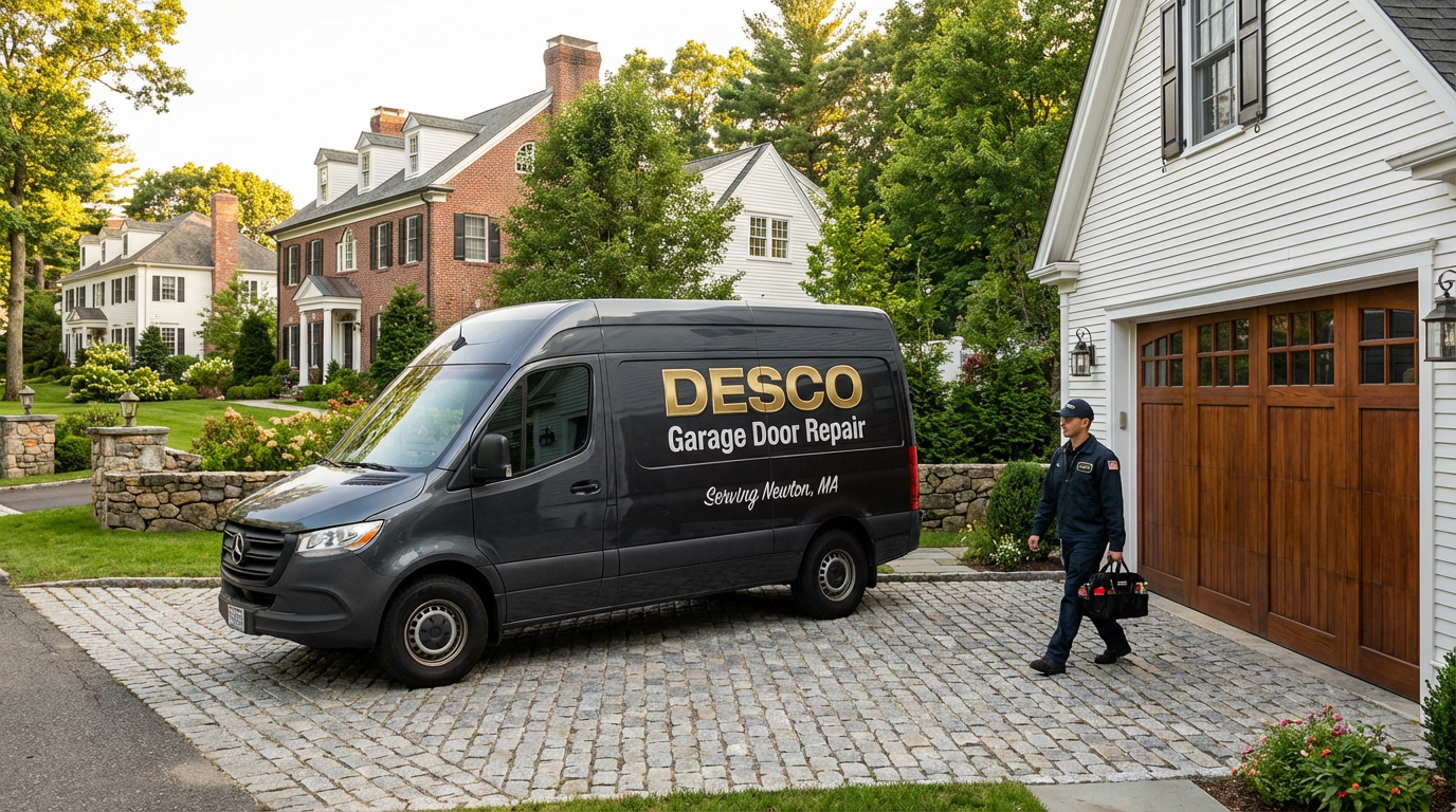 Desco Garage Door Repair service van and technician