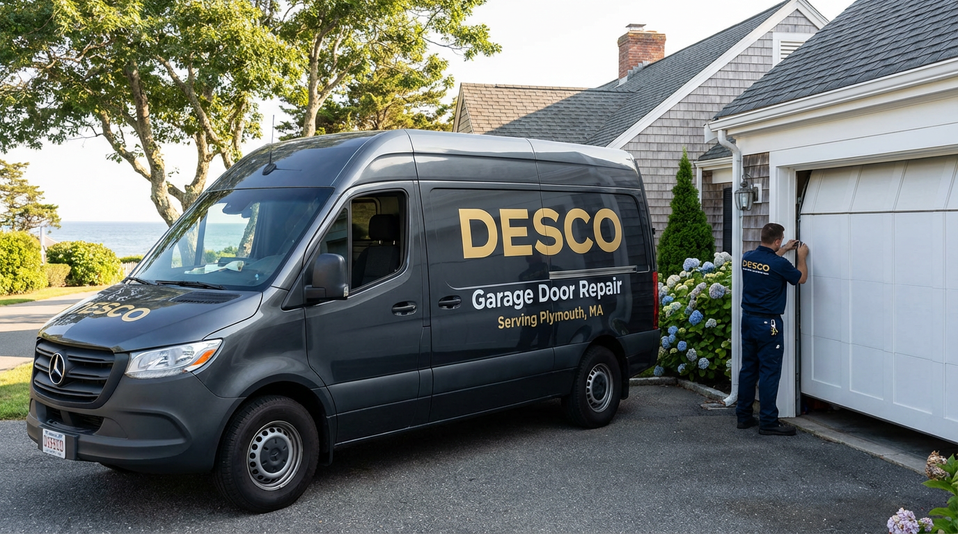 Desco Garage Door Repair service van and technician