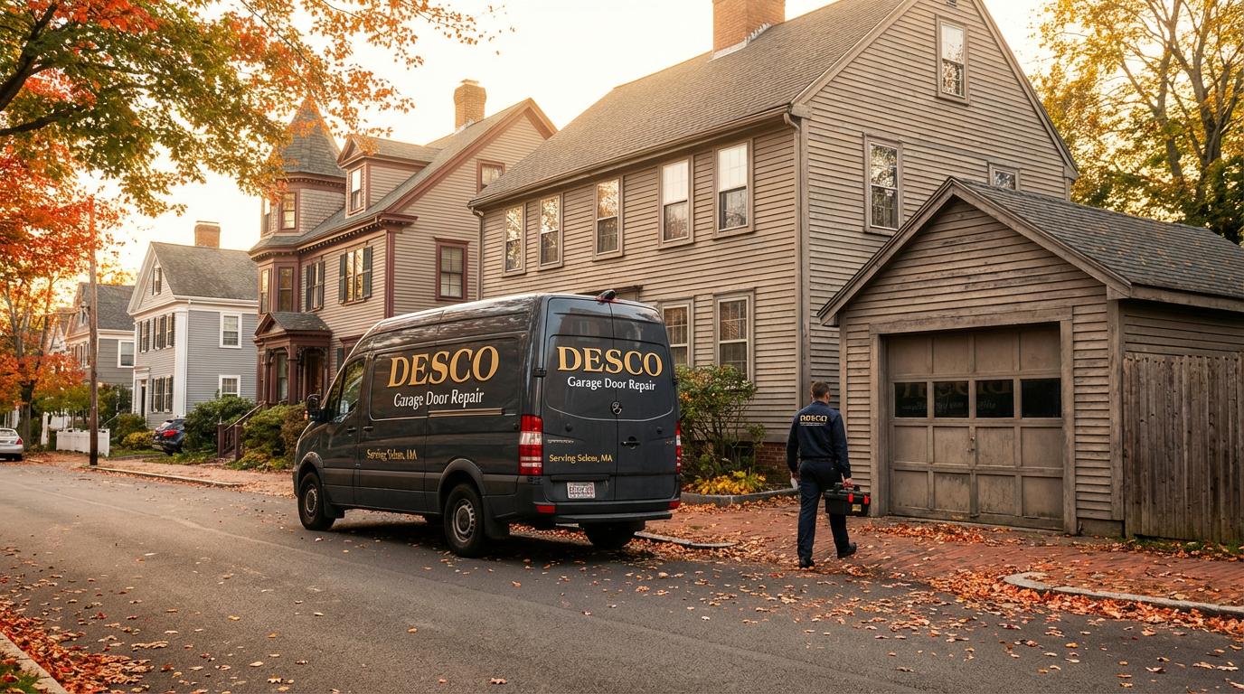 Desco Garage Door Repair service van and technician