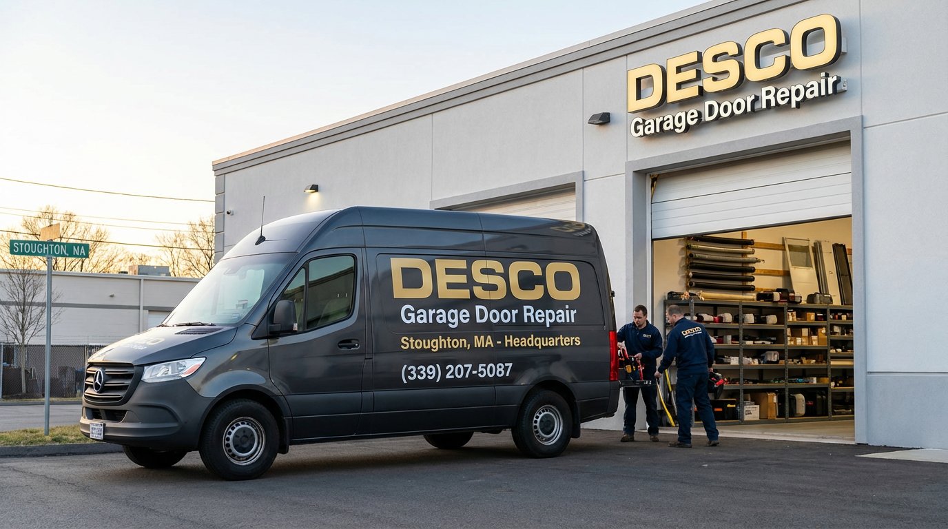 Desco Garage Door Repair service van and technician